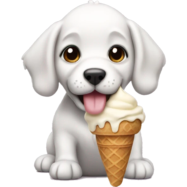Ice cream puppy  emoji