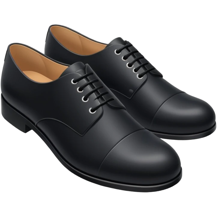 plain isolated black flat shoes emoji