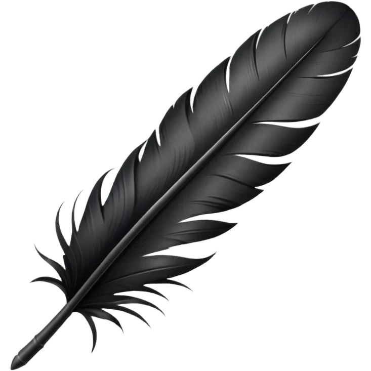 black feater emoji