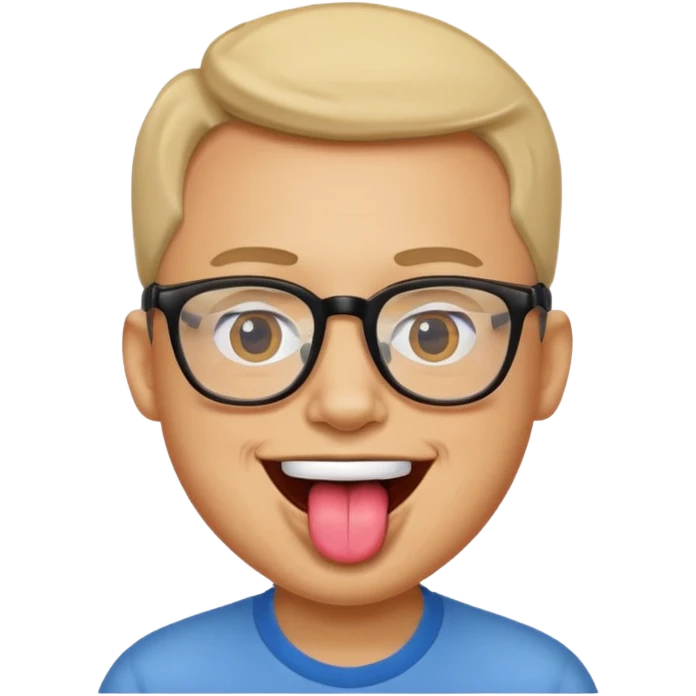 Glasses man🤓👅 emoji