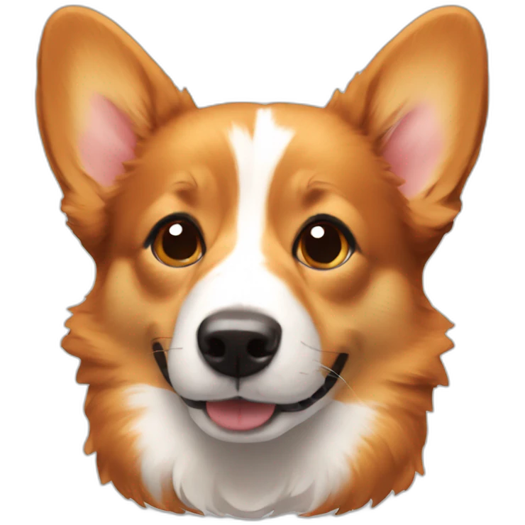 Corgi with red hair girl emoji