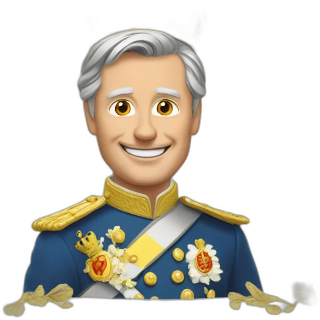 belgian King Philippe saying hello emoji