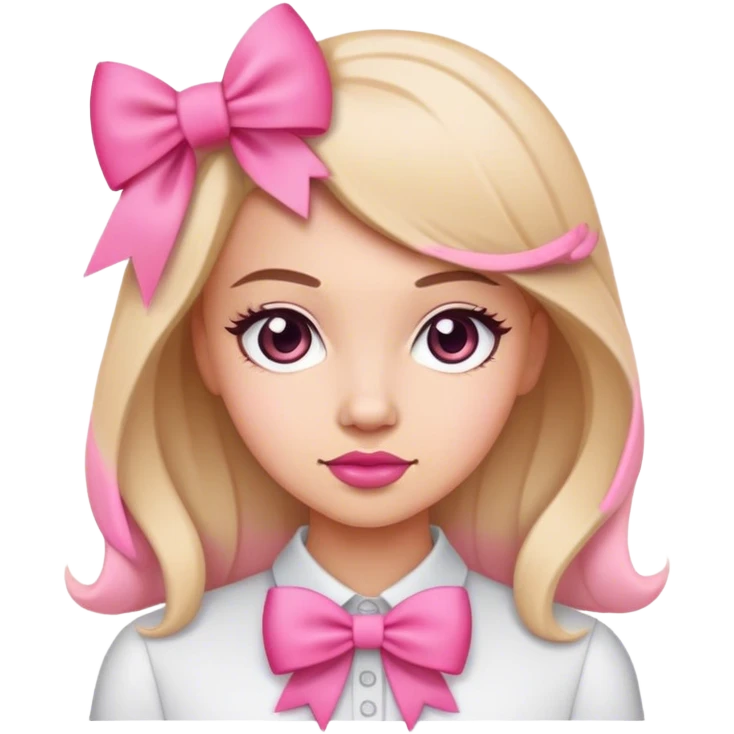 Designer with pink bow emoji