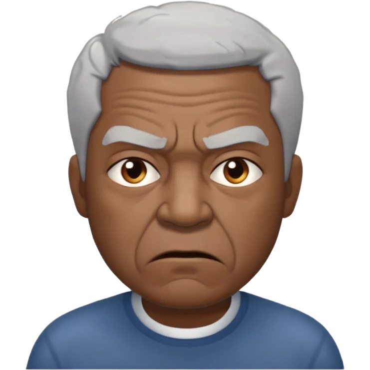 Older black angry  vulture looking to front emoji