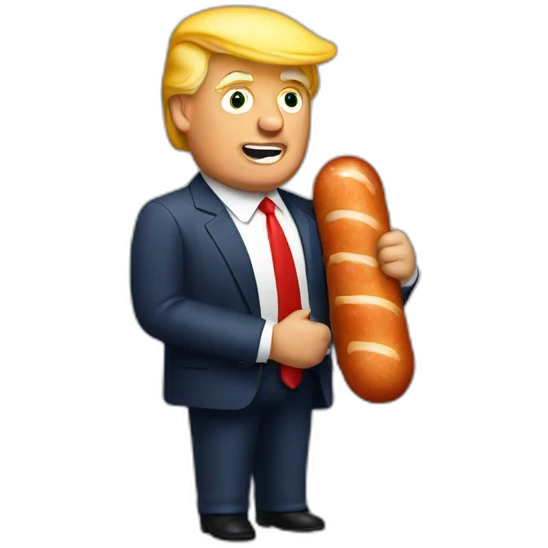 trump-holding-his-sausage emoji