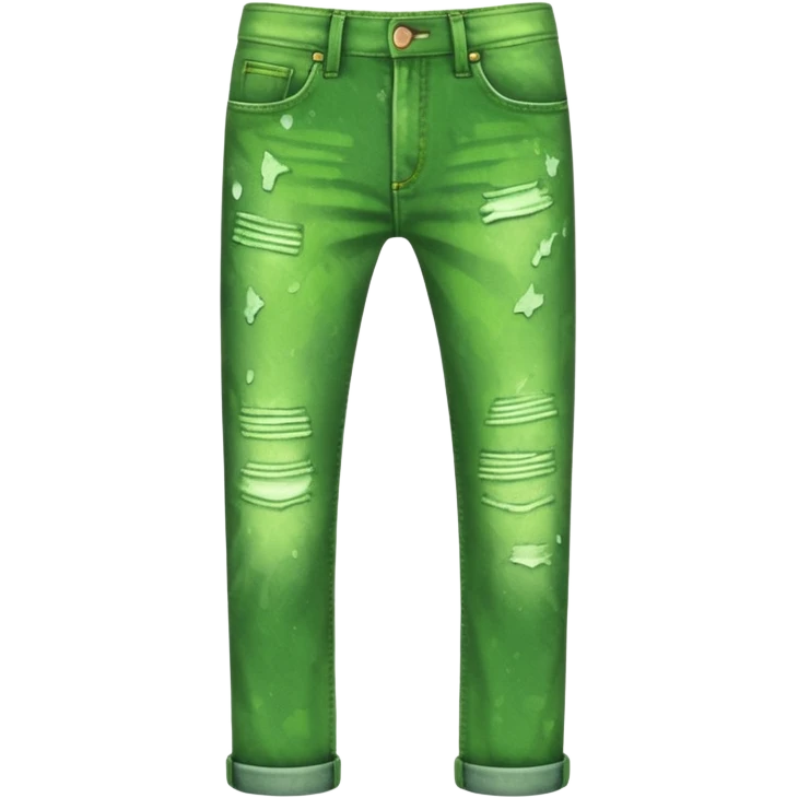 paint splashed green pants emoji