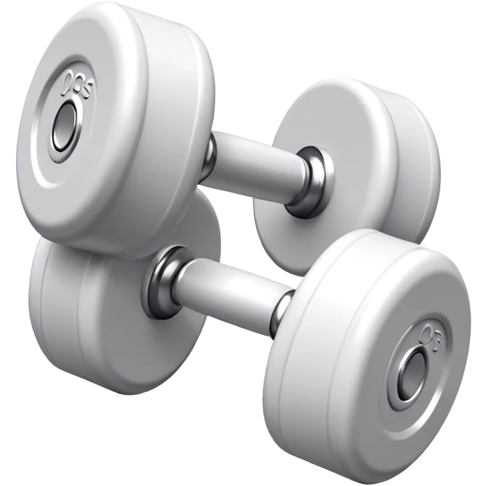 Graphicial white dumbels resembling two "O"s emoji
