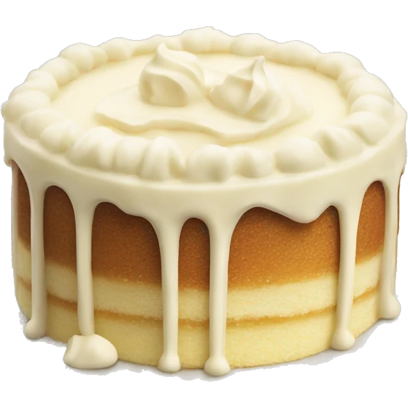 vanilla cake with vanilla topping emoji