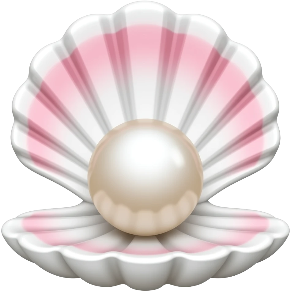 big Pearl and white the  shell is baby pink and white emoji