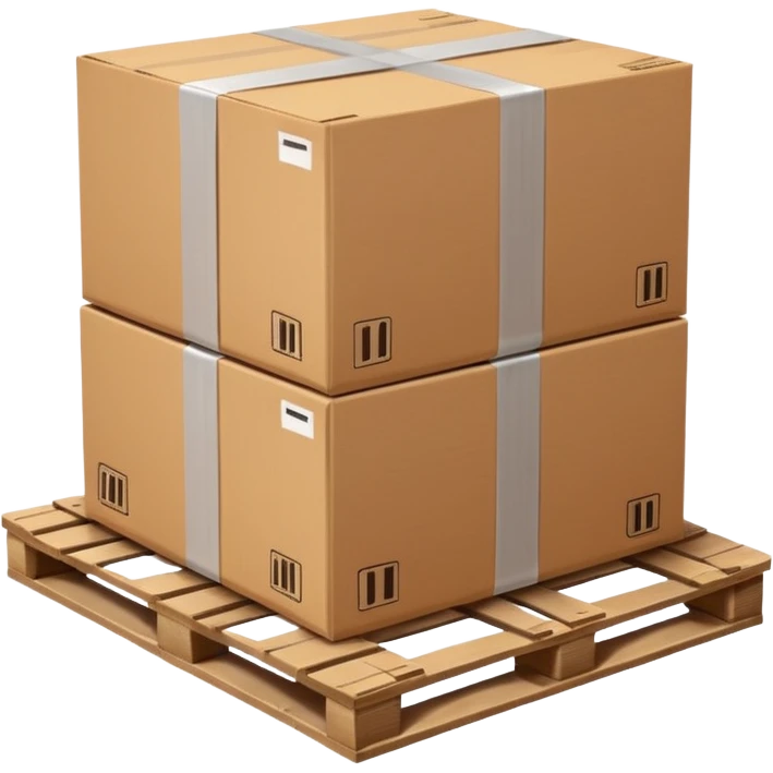 a shipping box on a shipping pallet emoji