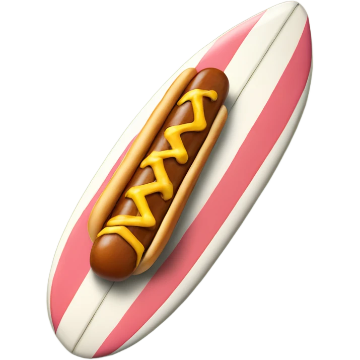Hotdog on surfboard  emoji
