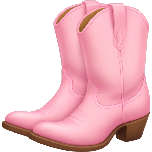 pastel pink cowgirl boots emoji