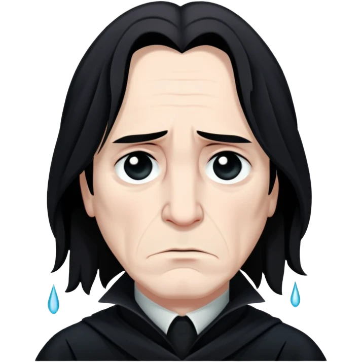 sad Severus Snape with tears emoji
