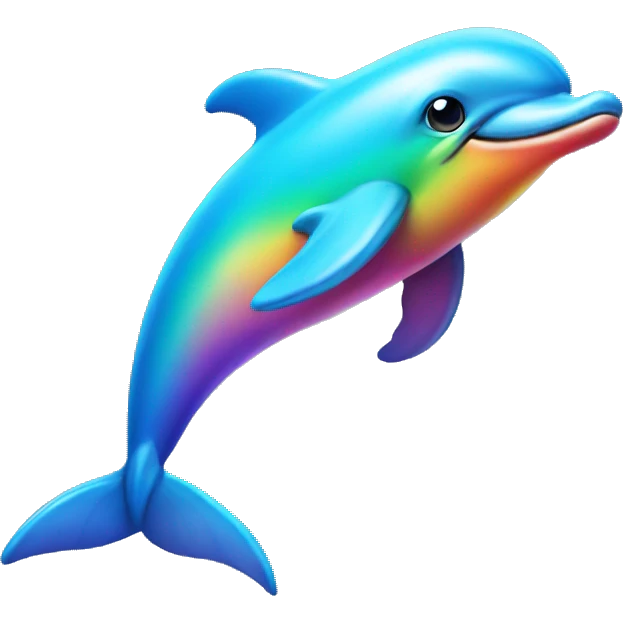 Beautiful rainbow dolphin emoji
