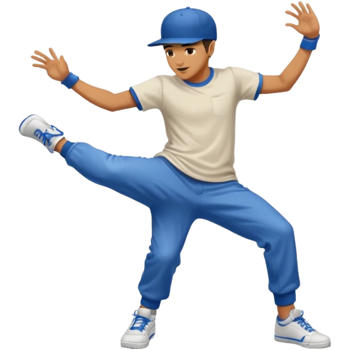 Man breakdancing at a party emoji