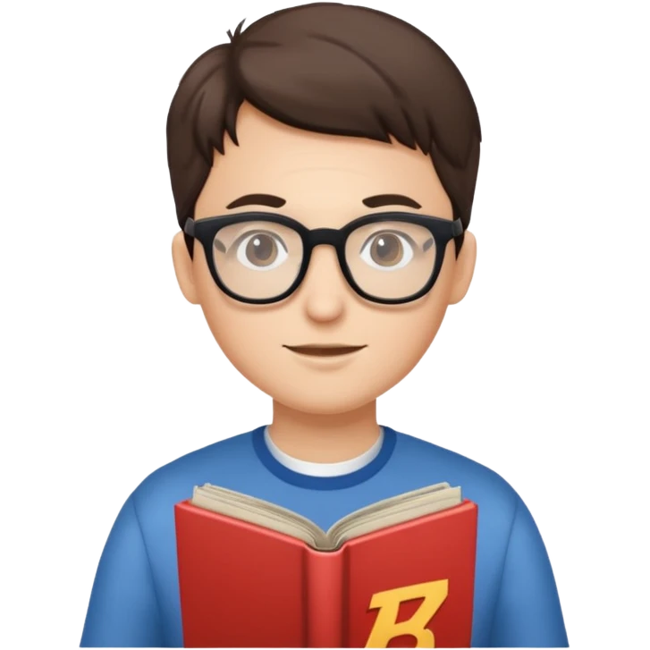 a comic book reader emoji