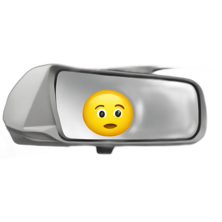 Rear view mirror emoji