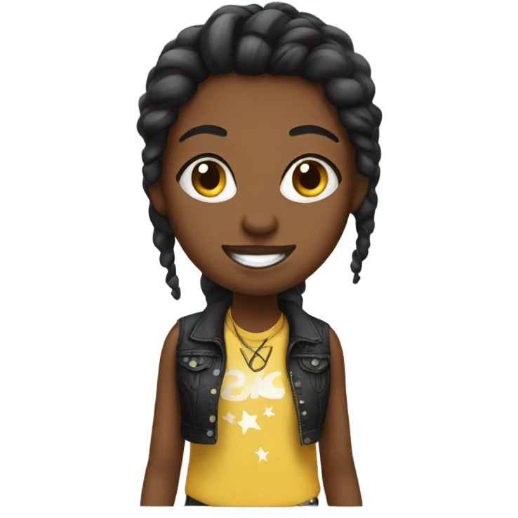 Girl rockstar  emoji