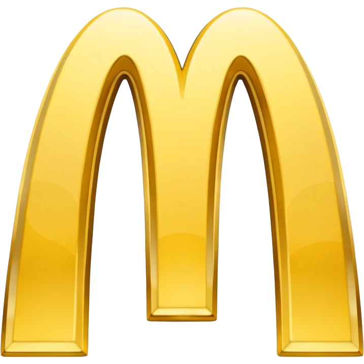 mcdonalds golden arches logo with red background emoji