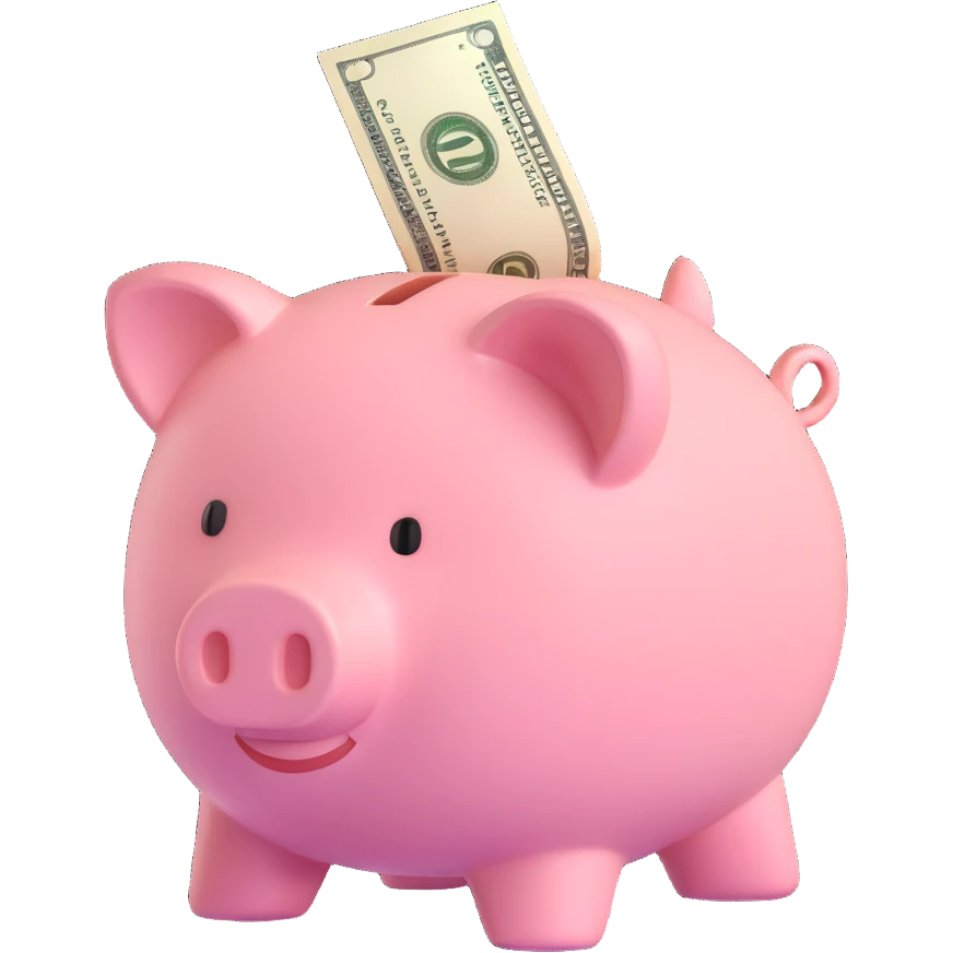 money in a piggy bank emoji