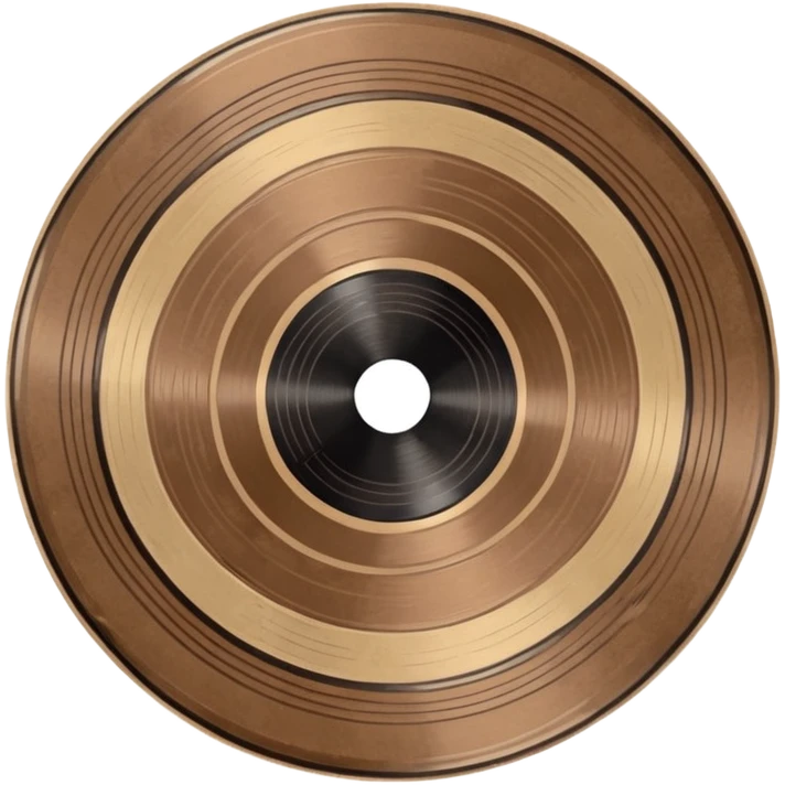 vinyl record, pastel brown colors emoji