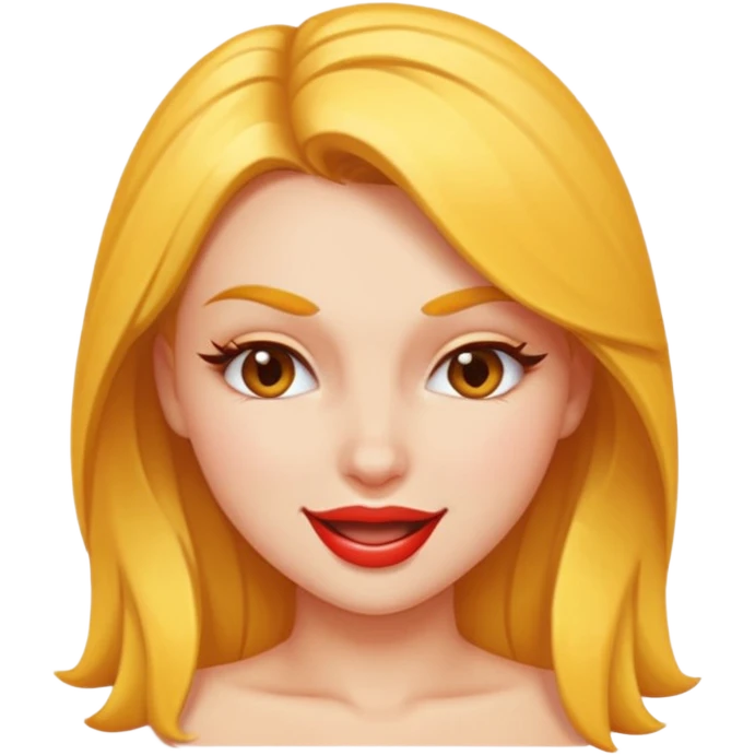 sexy hot girl, winking emoji