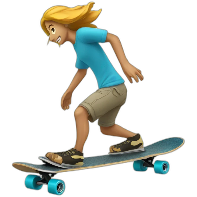 longboarding in wave emoji
