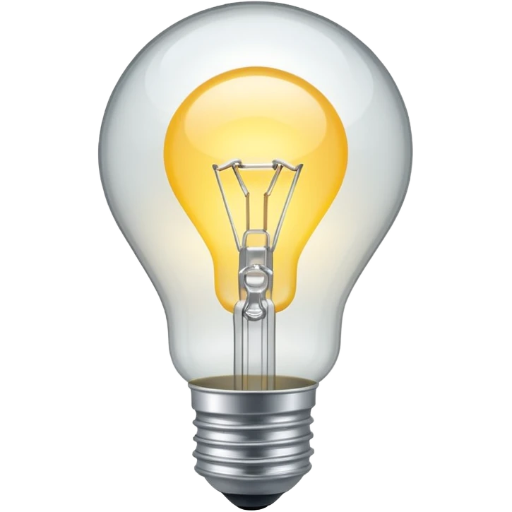 white light bulb no yellow emoji
