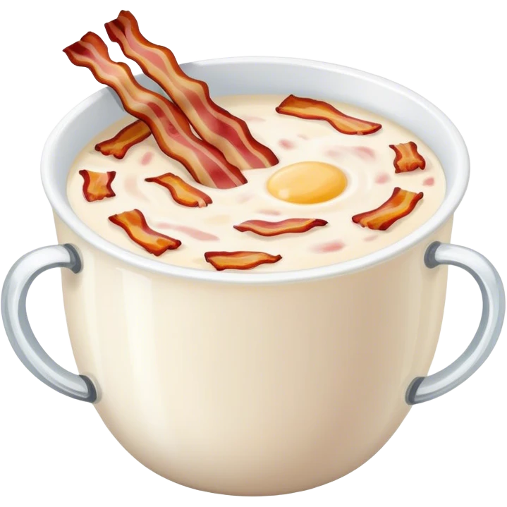 Bacon dip in cul of milk emoji
