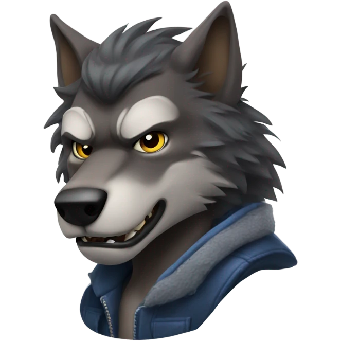 A cool werewolf  emoji