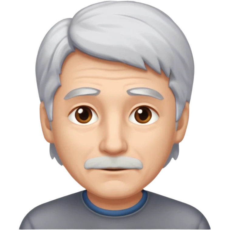 silver haired man emoji