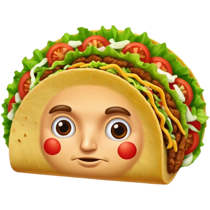taco with Donald Trump's face emoji