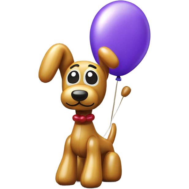 Classic balloon dog made with one twisty balloon emoji