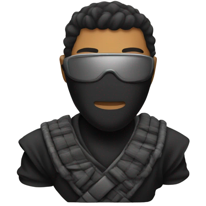 Ninja with a low taper fade emoji