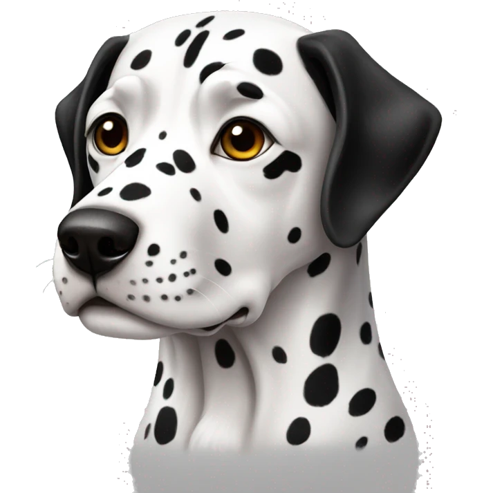 White black dalmata emoji
