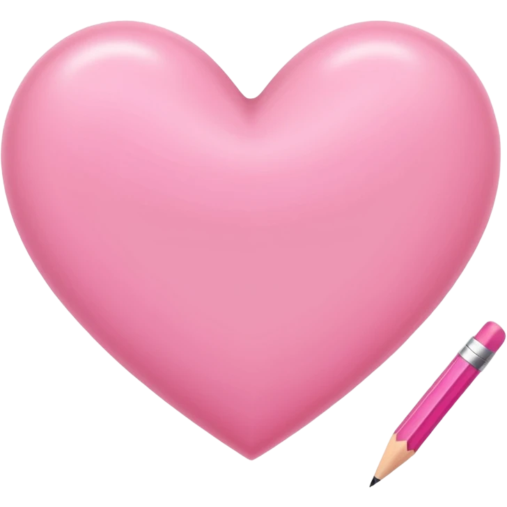 A drawing pink empty heart that looks like it's drawn by hand emoji
