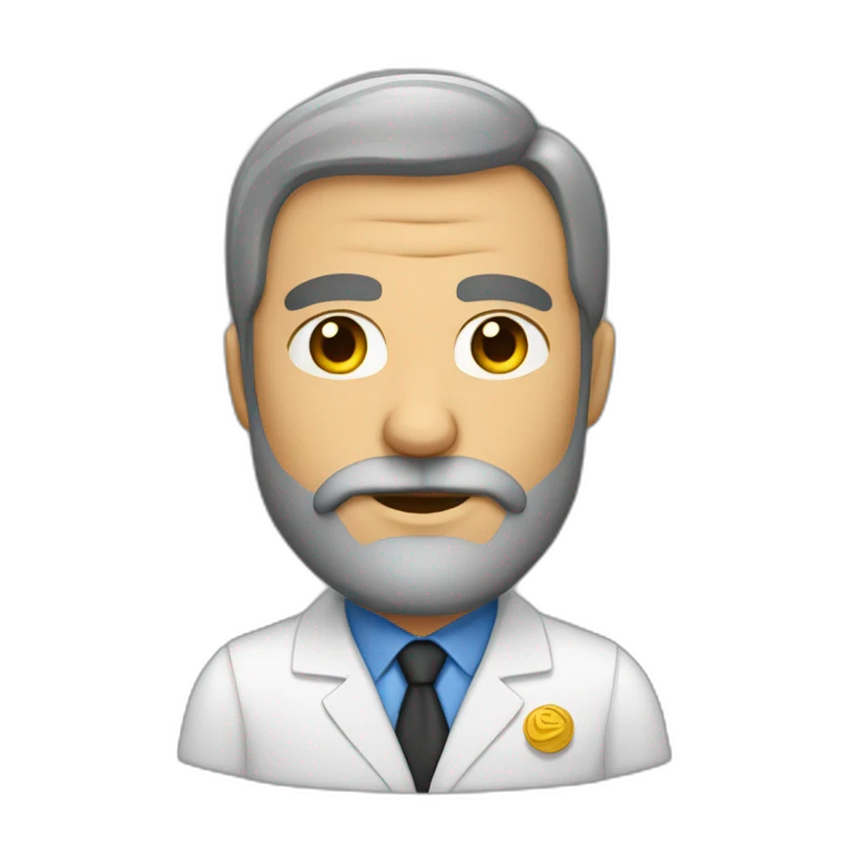 señor con barba oficinista emoji