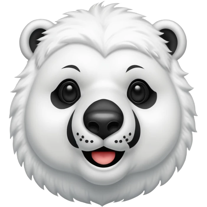Polar bear wearing mask emoji