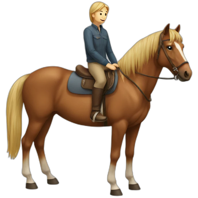 horse sitting on human emoji