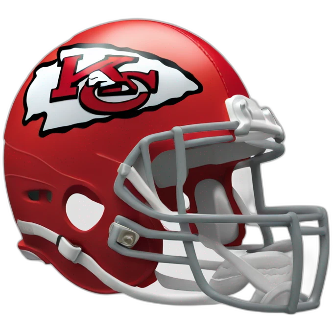 kansas city chiefs red football helmet emoji