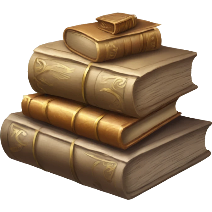 pile of books and scrolls, dungeons and dragons emoji