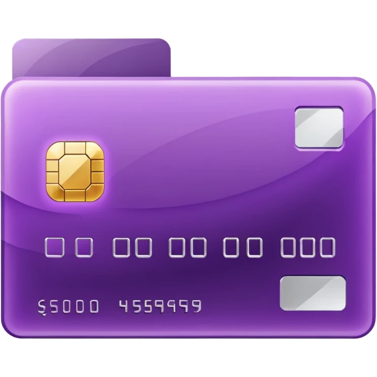Purple gem credit card emoji