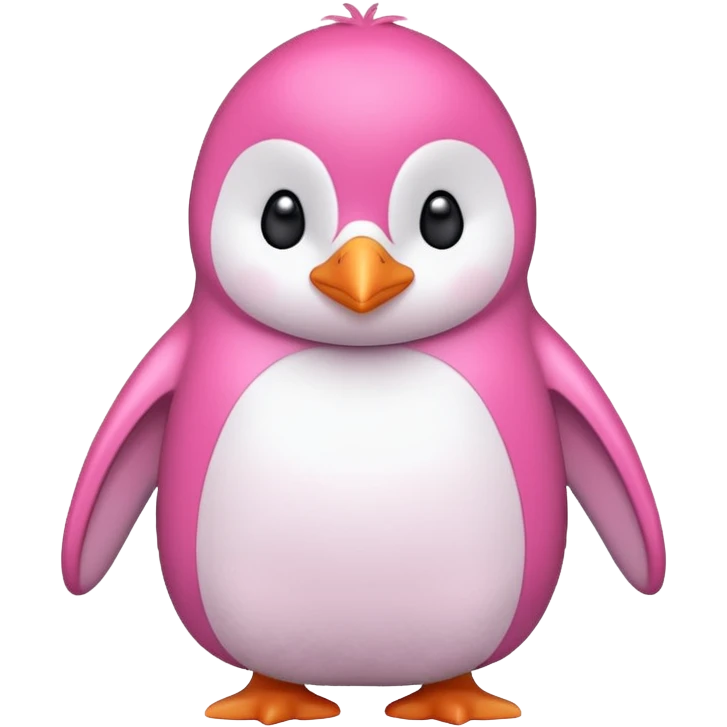 Pink penguin emoji