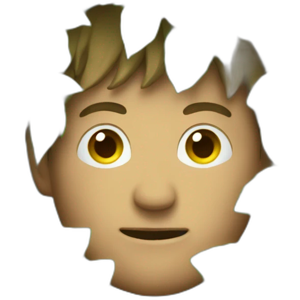 medieval man hidden behind bush emoji