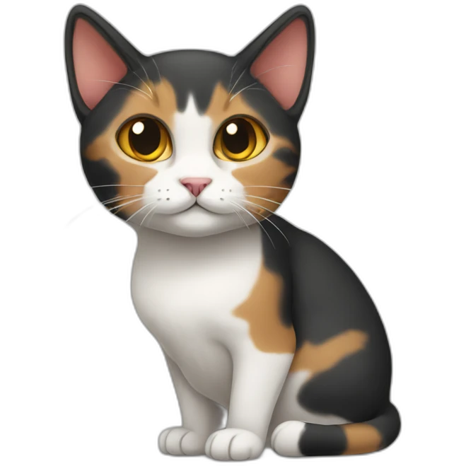 tricolor female cat emoji
