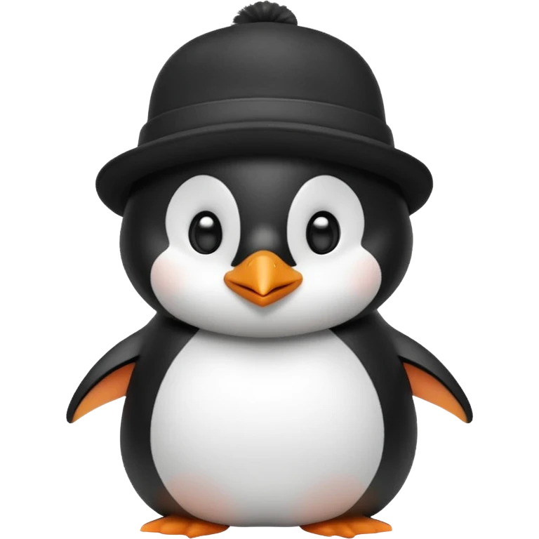 Pingüino con gorro emoji