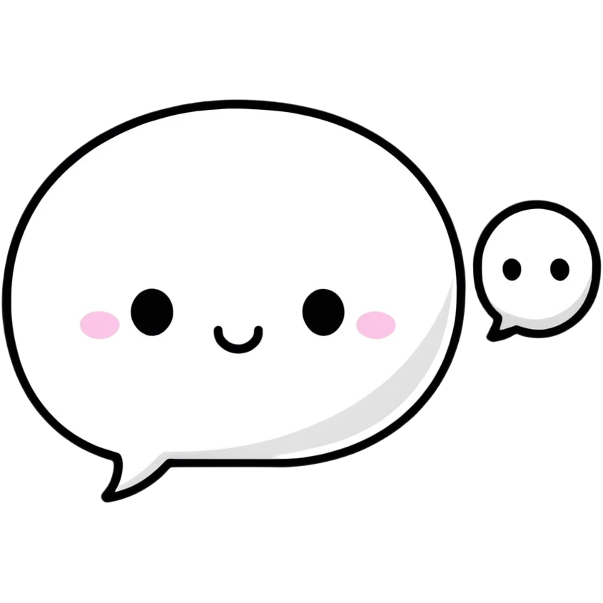 white chat bubble with magical poof and sparkling effects emoji