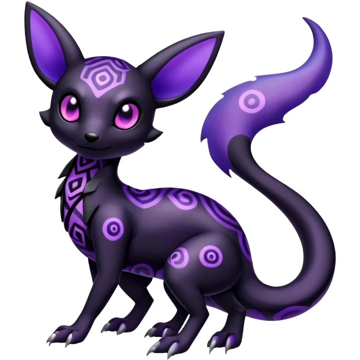 Salandit-Umbreon-Fakémon-hybrid-creature (full body)  emoji