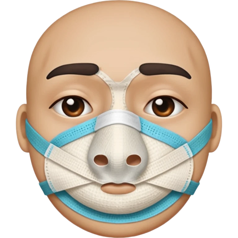 nose with a bandage on it
more closeup on the nose itself
without face emoji