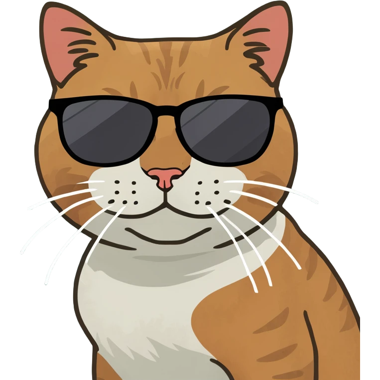 Cat with sunglasses emoji